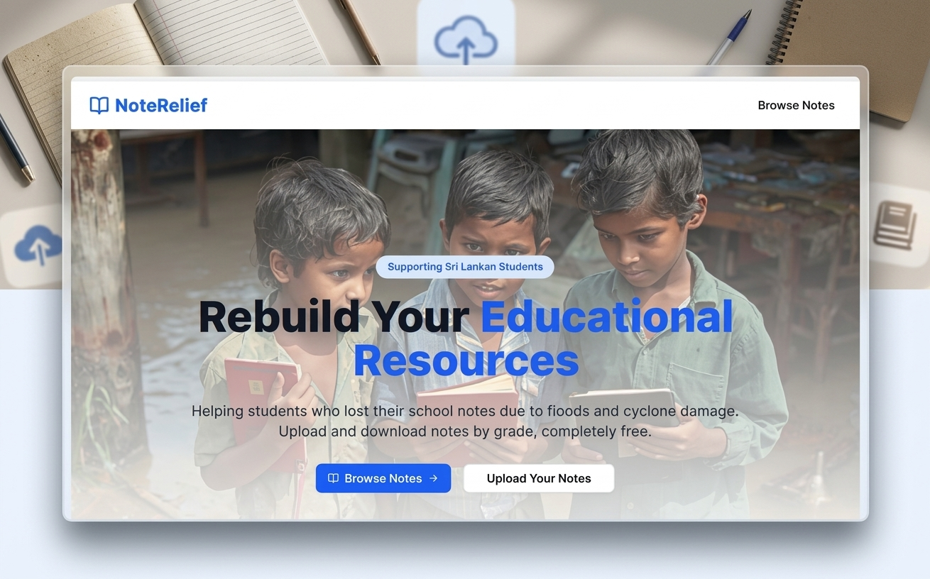 Screenshot preview of NoteRelief - Student Note Management